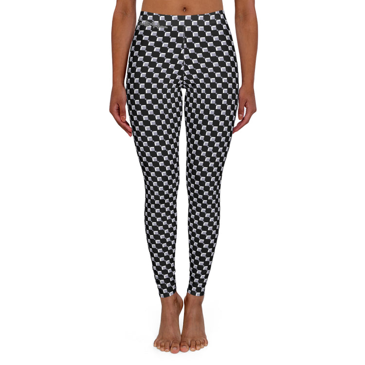 Gerald-Anderson Refined Luxury Collection Women's Spandex Leggings - Royal Velvet Silver