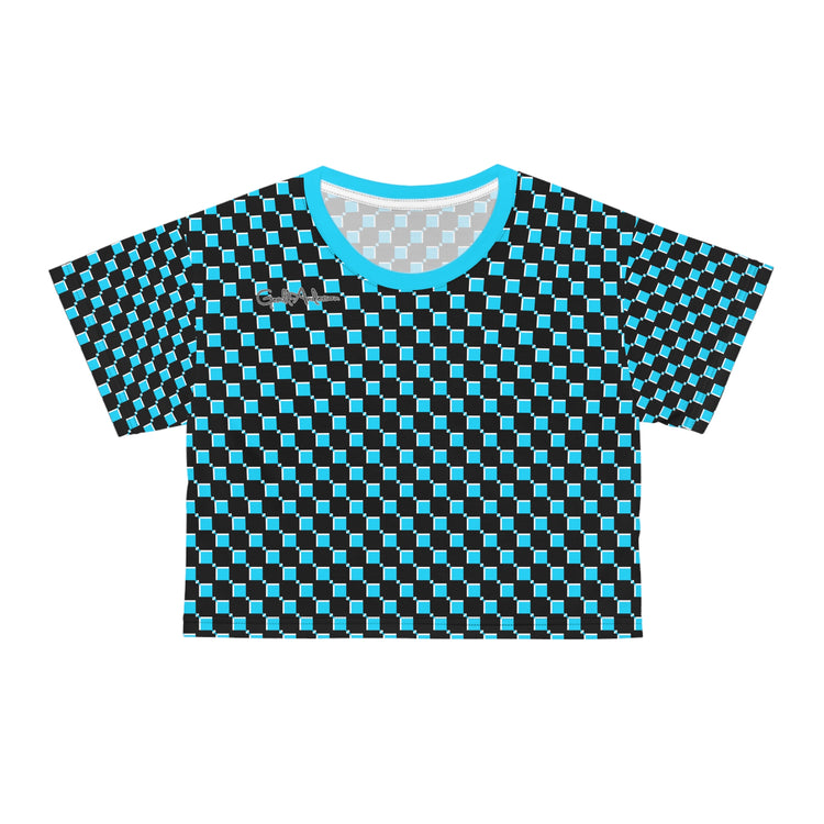 Gerald-Anderson Refined Luxury Crop Tee - Royal Putty Blue
