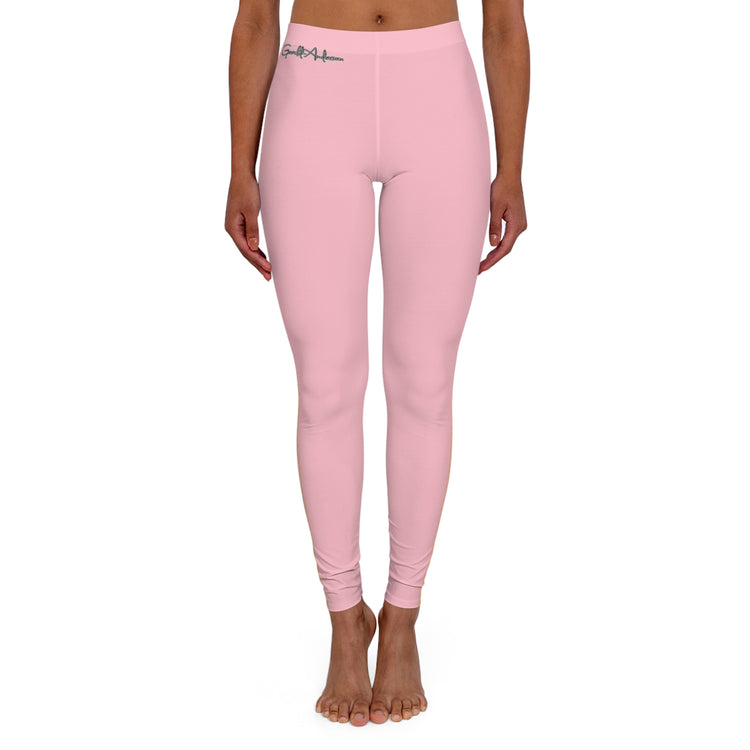 Gerald-Anderson Zag 5 Collection Women's Spandex Leggings - Royal Bubblegum Pink