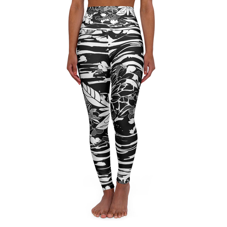 Gerald-Anderson Flowers Collection High Waisted Yoga Leggings