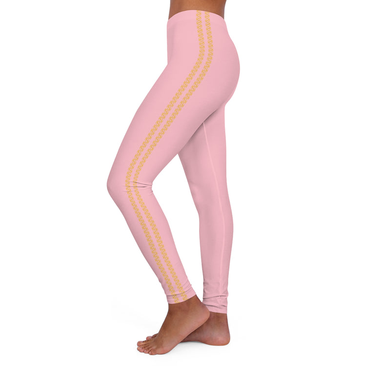 Gerald-Anderson Zag 5 Collection Women's Spandex Leggings - Royal Bubblegum Pink