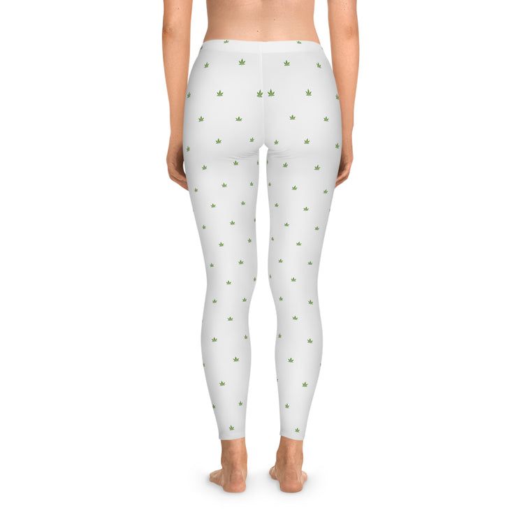 Gerald-Anderson Potent Petals Collection Stretchy Leggings - White
