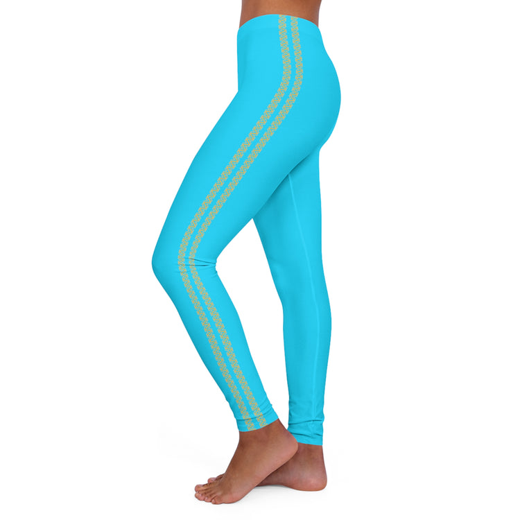 Gerald-Anderson Zag 5 Collection Women's Spandex Leggings - Royal Putty Blue