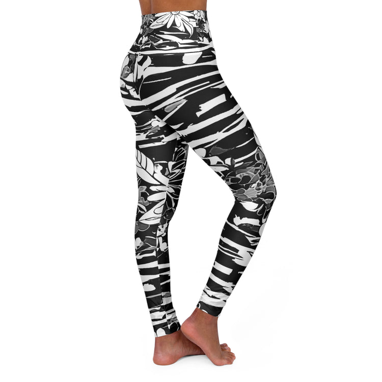 Gerald-Anderson Flowers Collection High Waisted Yoga Leggings