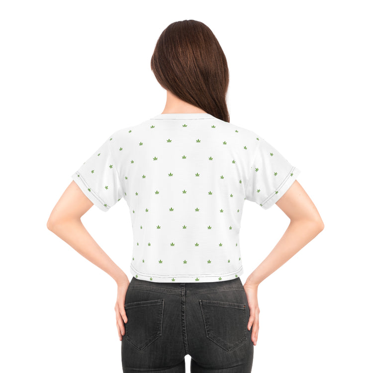 Gerald-Anderson Potent Petals Collection Crop Tee - White